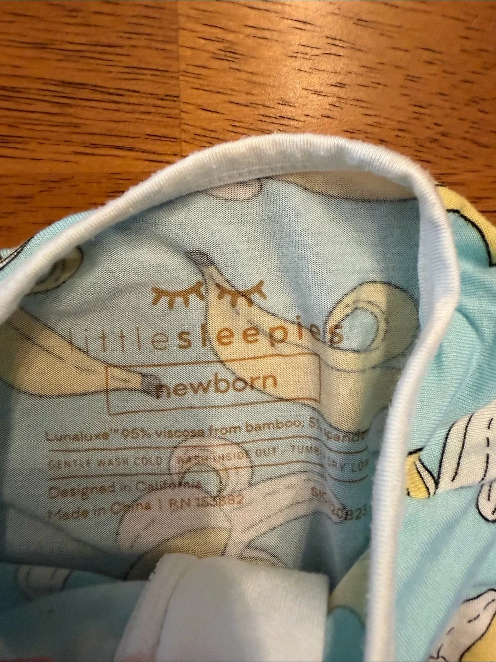 Little Sleepies LS Bananas Bamboo Newborn Zippy Zippie Pajamas